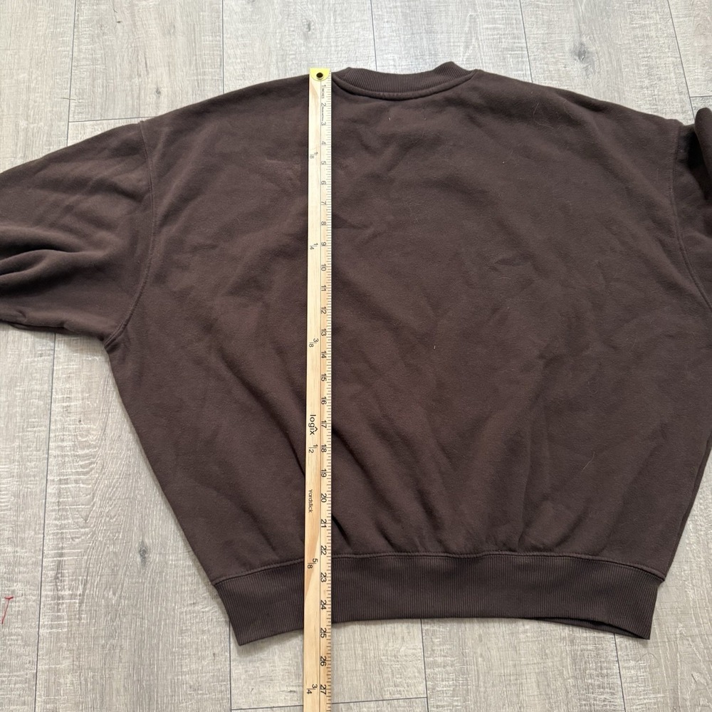 Disney Pullover Mickey Mouse Sweatshirt Women Brown Cotton Blend Casual Size M - Picture 5 of 9